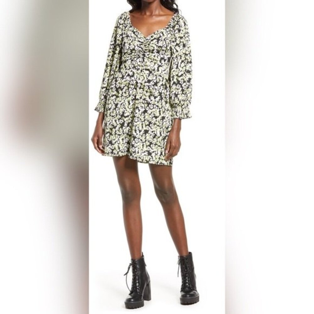 Vero Moda Haddie Long Sleeve Floral Mini Dress size XL